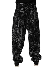 Dolce & Gabbana Black Tie Dye Cotton Straight Men Denim Jeans -   -  Dolce & Gabbana.