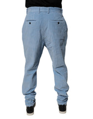 Dolce & Gabbana Light Blue Corduroy Cotton Skinny Denim Jeans - - Dolce & Gabbana.
