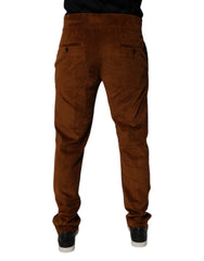 Dolce & Gabbana Dark Brown Corduroy Cotton Skinny Denim Jeans - - Dolce & Gabbana.