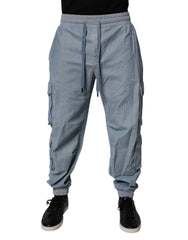 Dolce & Gabbana Light Blue Cotton Jogger Cargo Men Denim Pants -   -  Dolce & Gabbana.