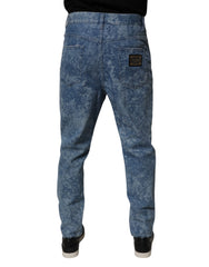 Dolce & Gabbana Blue Tie Dye Cotton Skinny Men Denim Jeans -   -  Dolce & Gabbana.