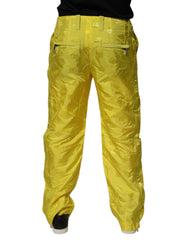 Dolce & Gabbana Yellow DG Monogram Polyester Straight Pants - - Dolce & Gabbana.