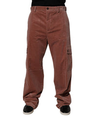 Dolce & Gabbana Brown Corduroy Cotton Cargo Men Denim Jeans -   -  Dolce & Gabbana.