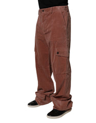 Dolce & Gabbana Brown Corduroy Cotton Cargo Men Denim Jeans -   -  Dolce & Gabbana.