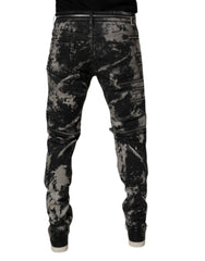 Dolce & Gabbana Black Tie Dye Cotton Skinny Zip Denim Jeans -   -  Dolce & Gabbana.