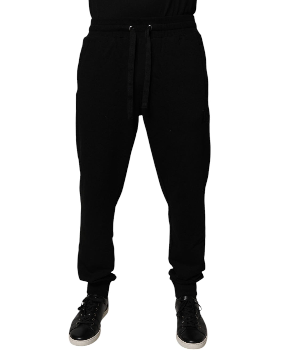 Dolce & Gabbana Black Cotton Mid Waist Jogger Sweatpants Pants -   -  Dolce & Gabbana.