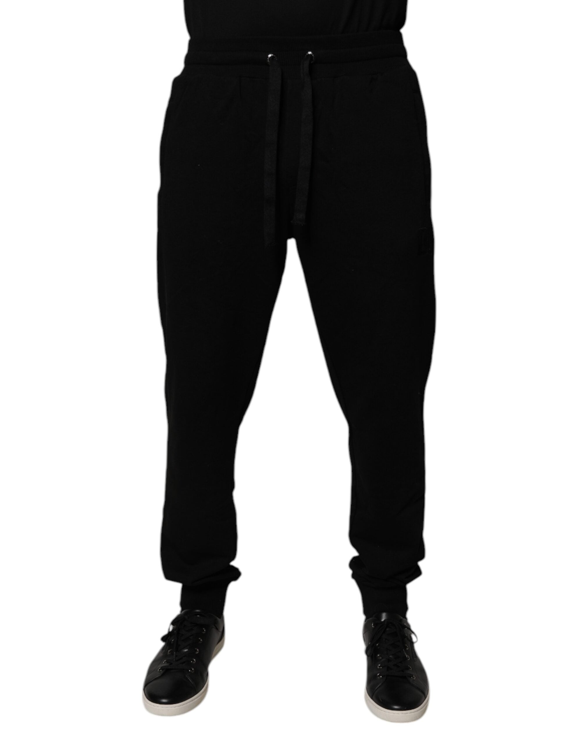 Dolce & Gabbana Black Cotton Mid Waist Jogger Sweatpants Pants -   -  Dolce & Gabbana. Dolce & Gabbana Black Cotton Mid Waist Jogger Sweatpants Pants -   -  Dolce & Gabbana.