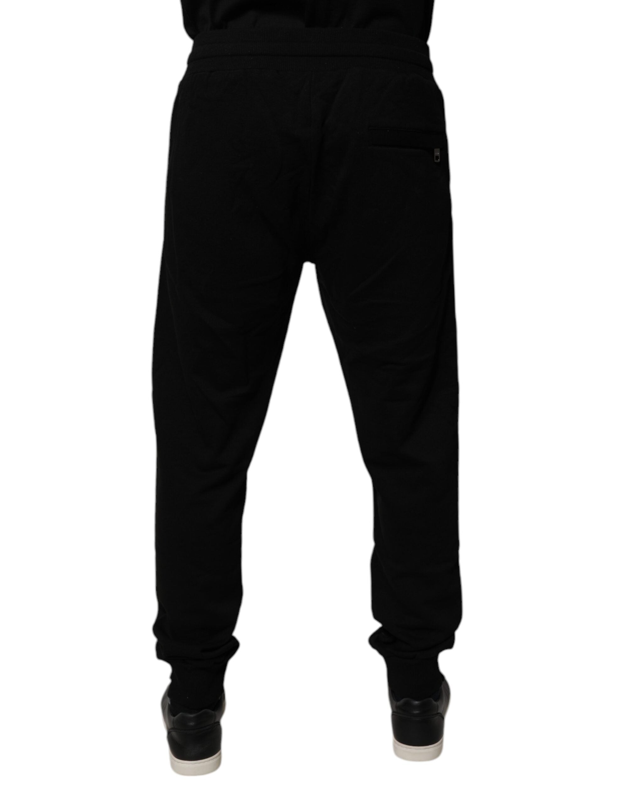 Dolce & Gabbana Black Cotton Mid Waist Jogger Sweatpants Pants -   -  Dolce & Gabbana. Dolce & Gabbana Black Cotton Mid Waist Jogger Sweatpants Pants -   -  Dolce & Gabbana.