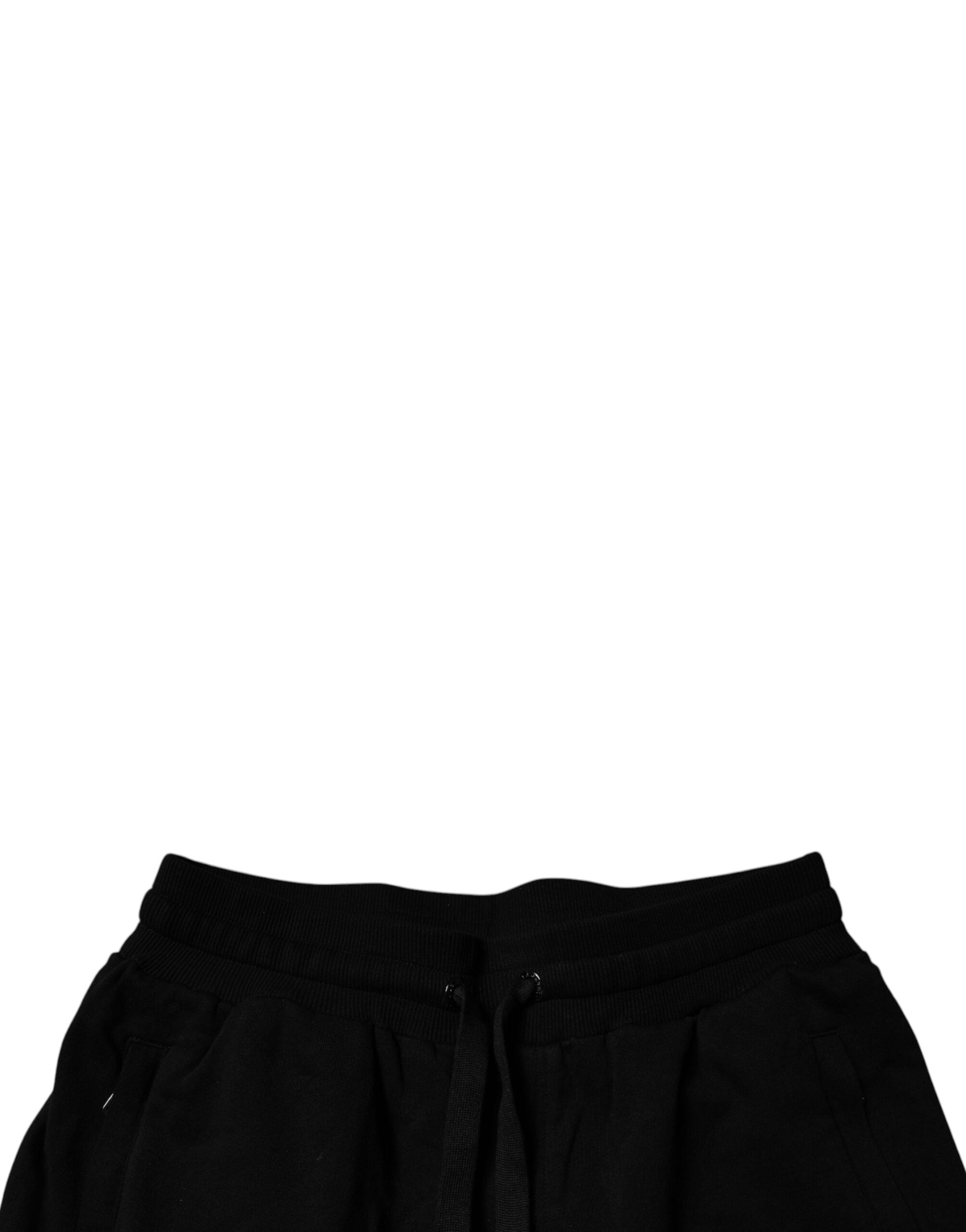 Dolce & Gabbana Black Cotton Mid Waist Jogger Sweatpants Pants -   -  Dolce & Gabbana. Dolce & Gabbana Black Cotton Mid Waist Jogger Sweatpants Pants -   -  Dolce & Gabbana.