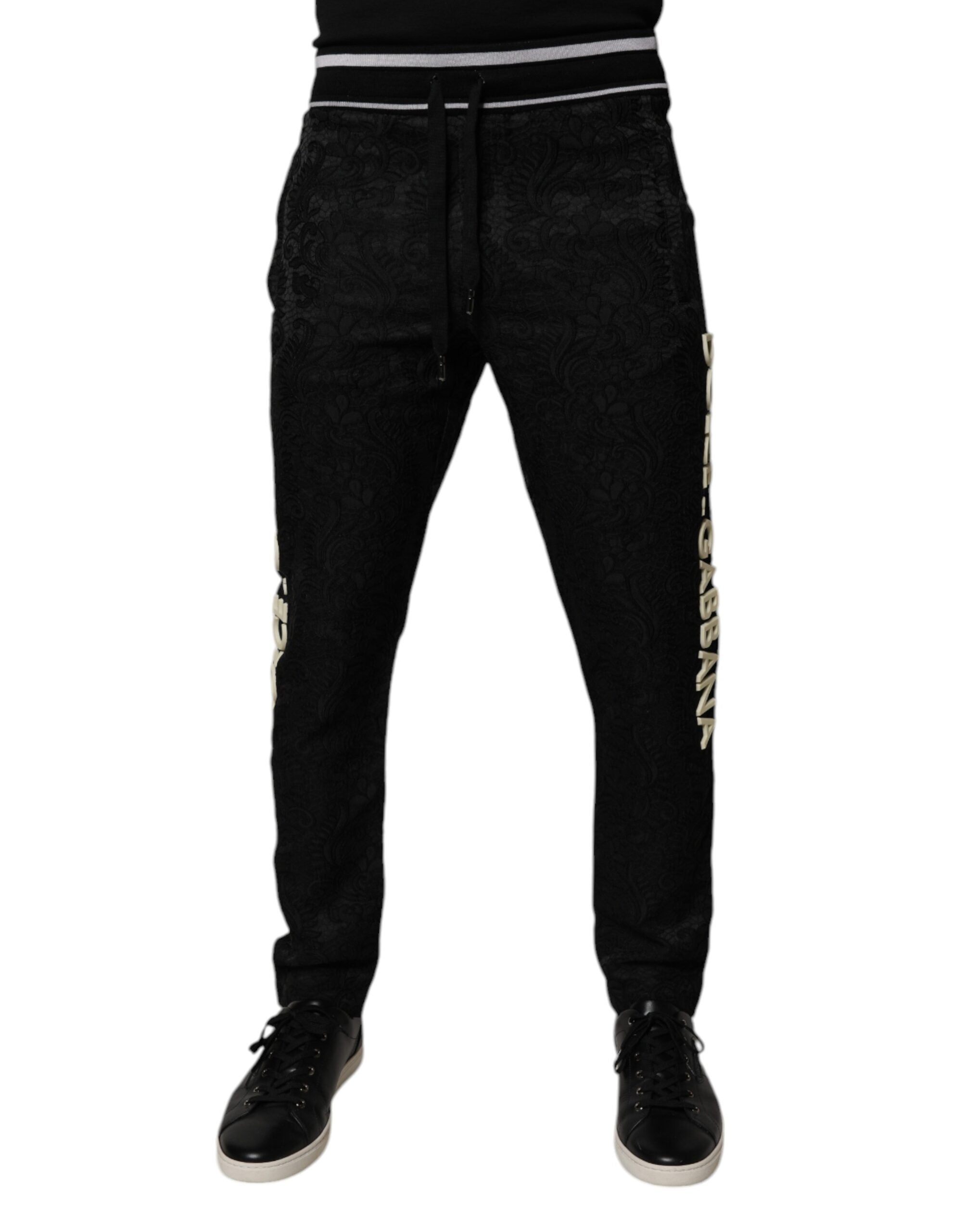 Dolce & Gabbana Black Mid Waist Jogger Men Sweatpants Pants -   -  Dolce & Gabbana. Dolce & Gabbana Black Mid Waist Jogger Men Sweatpants Pants -   -  Dolce & Gabbana.