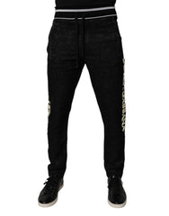 Dolce & Gabbana Black Mid Waist Jogger Men Sweatpants Pants -   -  Dolce & Gabbana.