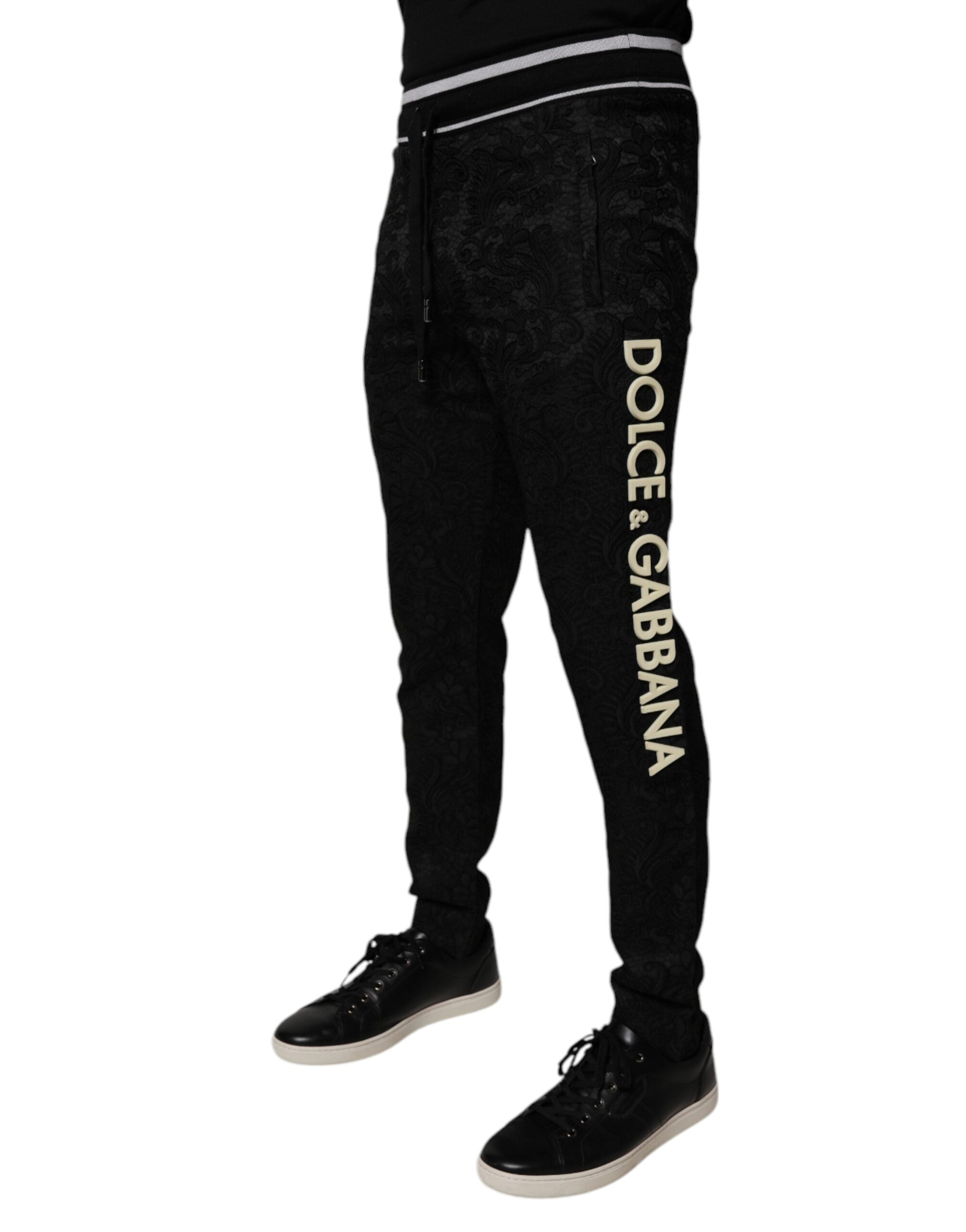 Dolce & Gabbana Black Mid Waist Jogger Men Sweatpants Pants -   -  Dolce & Gabbana. Dolce & Gabbana Black Mid Waist Jogger Men Sweatpants Pants -   -  Dolce & Gabbana.