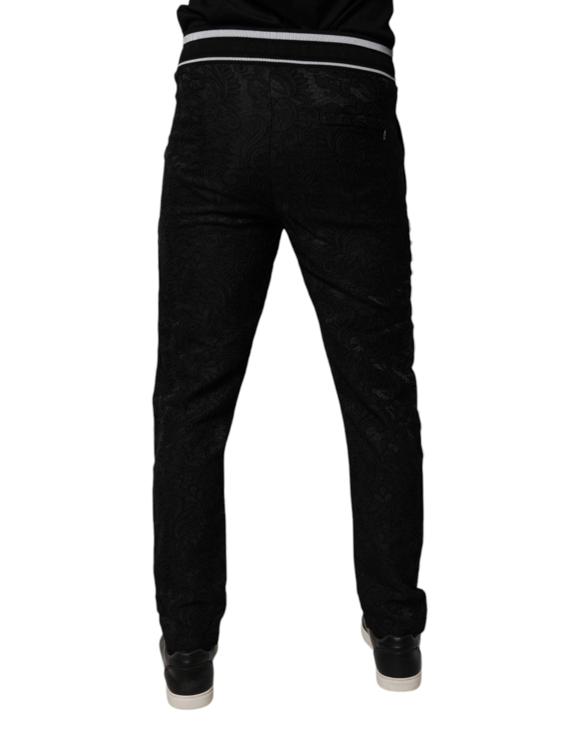 Dolce & Gabbana Black Mid Waist Jogger Men Sweatpants Pants -   -  Dolce & Gabbana. Dolce & Gabbana Black Mid Waist Jogger Men Sweatpants Pants -   -  Dolce & Gabbana.