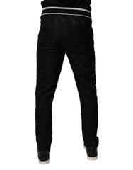 Dolce & Gabbana Black Mid Waist Jogger Men Sweatpants Pants -   -  Dolce & Gabbana.