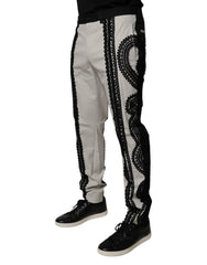 Dolce & Gabbana White Lace Trim Mid Waist Dress Formal Pants - - Dolce & Gabbana.