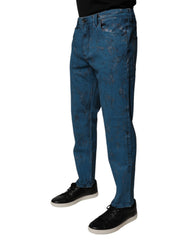 Dolce & Gabbana Blue Tie Dye Cotton Skinny Men Denim Jeans -   -  Dolce & Gabbana.