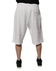 Dolce & Gabbana White Cotton Sweatshorts Men Bermuda Shorts -   -  Dolce & Gabbana.