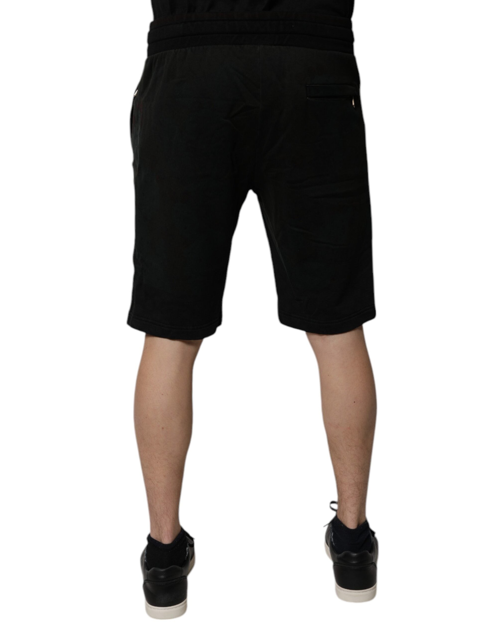 Dolce & Gabbana Black Cotton Sweatshorts Men Bermuda Shorts -   -  Dolce & Gabbana. Dolce & Gabbana Black Cotton Sweatshorts Men Bermuda Shorts -   -  Dolce & Gabbana.