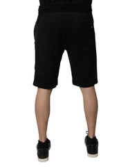 Dolce & Gabbana Black Cotton Sweatshorts Men Bermuda Shorts -   -  Dolce & Gabbana.
