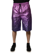 Dolce & Gabbana Metallic Pink Purple Two Tone Bermuda Shorts -   -  Dolce & Gabbana.