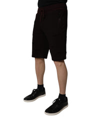 Dolce & Gabbana Maroon Cotton Sweatshorts Men Bermuda Shorts -   -  Dolce & Gabbana.