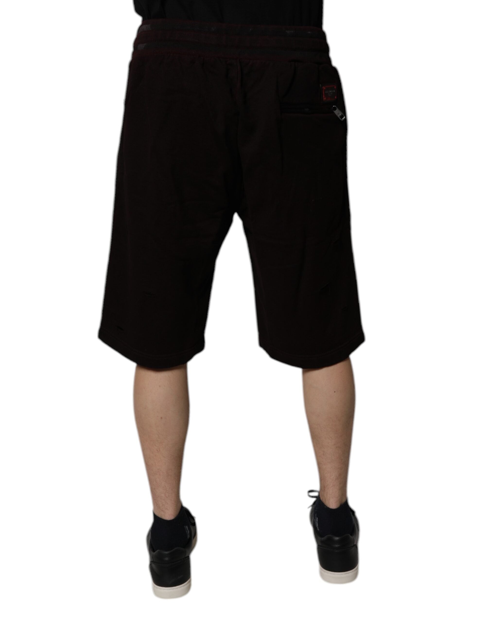 Dolce & Gabbana Maroon Cotton Logo Plaque Men Bermuda Shorts -   -  Dolce & Gabbana. Dolce & Gabbana Maroon Cotton Logo Plaque Men Bermuda Shorts -   -  Dolce & Gabbana.