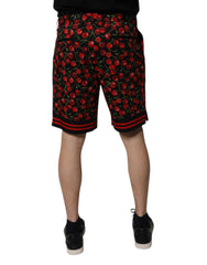 Dolce & Gabbana Black Red Cherry Print Bermuda Cotton Shorts -   -  Dolce & Gabbana.