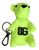Dolce & Gabbana Green Bear Embroidered Logo Keychain Clasp Keyring -   -  Dolce & Gabbana.