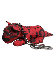 Dolce & Gabbana Red Black Polyester Animal Silhouette Keychain Keyring -   -  Dolce & Gabbana.