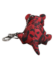 Dolce & Gabbana Red Black Polyester Animal Silhouette Keychain Keyring -   -  Dolce & Gabbana.