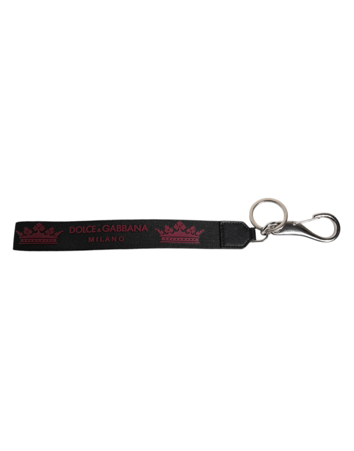 Dolce & Gabbana Black Nylon Logo DG Crown Men's Holder Keychain Keyring -   -  Dolce & Gabbana.