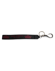 Dolce & Gabbana Black Nylon Logo DG Crown Men's Holder Keychain Keyring -   -  Dolce & Gabbana.