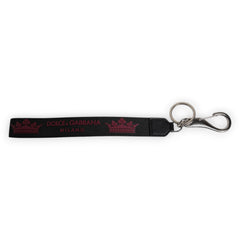 Dolce & Gabbana Black Nylon Logo DG Crown Men's Holder Keychain Keyring -   -  Dolce & Gabbana.