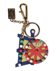 Dolce & Gabbana Multicolor Gold Tone Carretto Keychain Keyring -   -  Dolce & Gabbana.