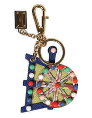 Dolce & Gabbana Multicolor Gold Tone Carretto Keychain Keyring -   -  Dolce & Gabbana.
