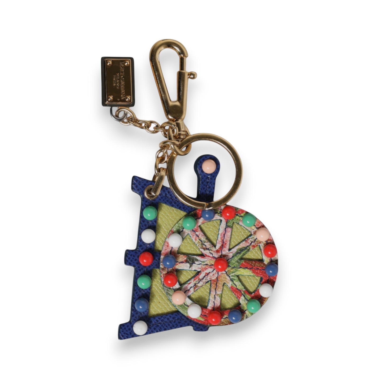Dolce & Gabbana Multicolor Gold Tone Carretto Keychain Keyring -   -  Dolce & Gabbana. Dolce & Gabbana Multicolor Gold Tone Carretto Keychain Keyring -   -  Dolce & Gabbana.
