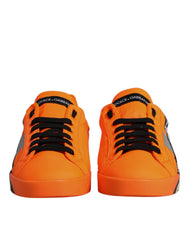 Dolce & Gabbana Orange Portofino Logo Tape Men Sneakers Shoes -   -  Dolce & Gabbana.
