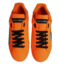 Dolce & Gabbana Orange Portofino Logo Tape Men Sneakers Shoes -   -  Dolce & Gabbana.