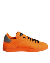Dolce & Gabbana Orange Portofino Logo Tape Men Sneakers Shoes -   -  Dolce & Gabbana.