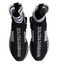 Dolce & Gabbana Black Gray Sorrento Socks Women Sneakers Shoes -   -  Dolce & Gabbana.