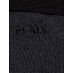 Fendi Black Cotton Polo Shirt -   -  Fendi.