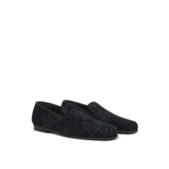 Etro Blue Leather Slip-On Loafer -   -  Etro.