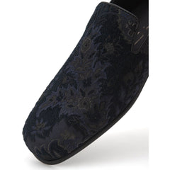 Etro Blue Leather Slip-On Loafer -   -  Etro.