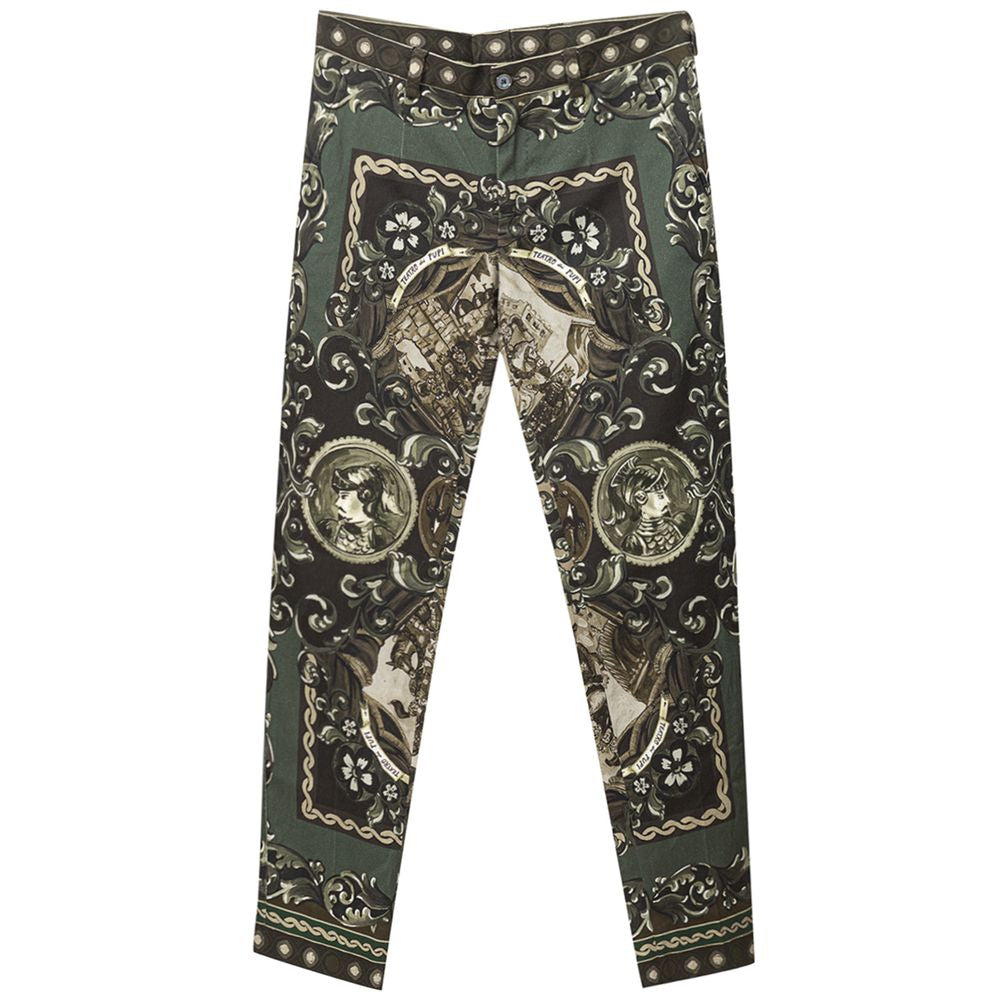 Dolce & Gabbana Green Cotton Pant - - Dolce & Gabbana.