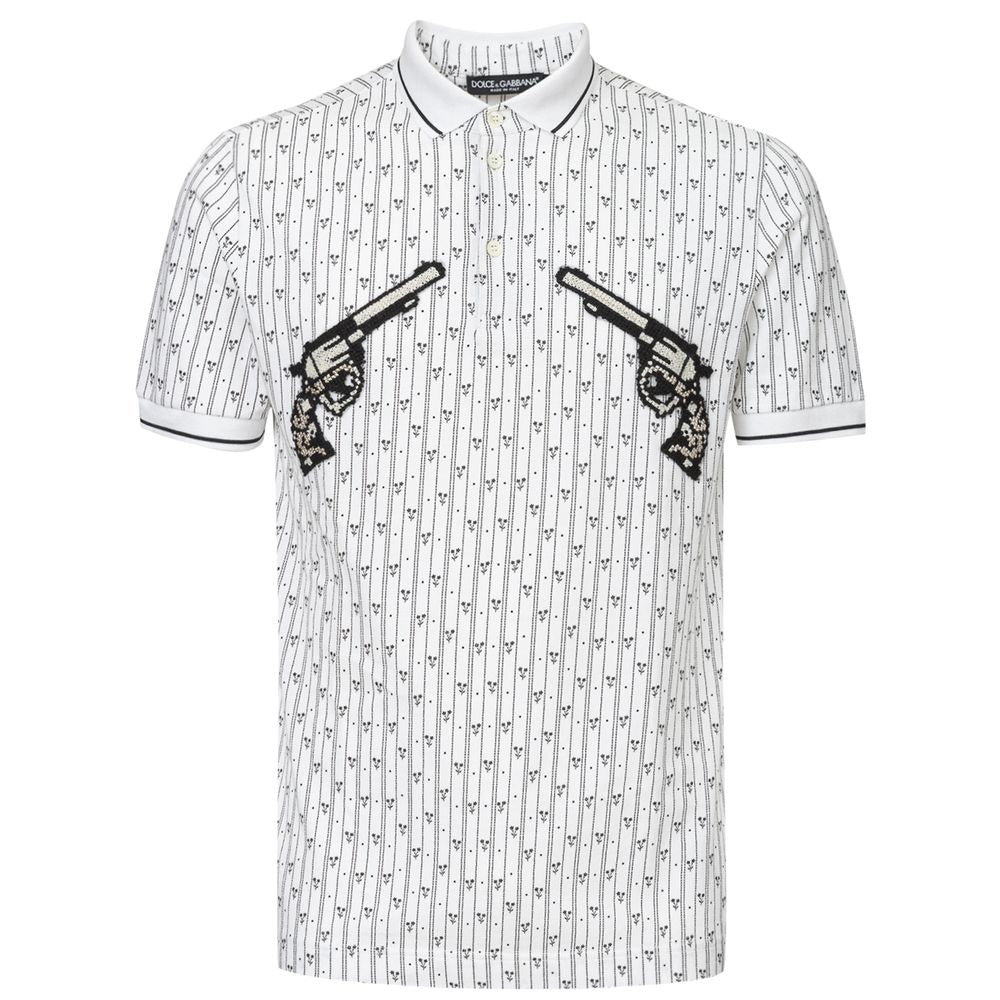 Dolce & Gabbana White Cotton Polo Shirt -   -  Dolce & Gabbana.