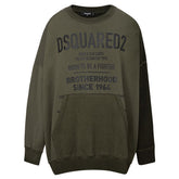 DsquaredΒ² Green Cotton Hoody -   -  DsquaredΒ².
