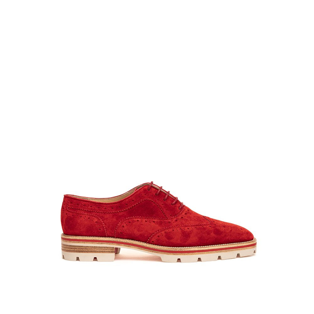 Christian Louboutin Red Suede Leather Oxfords And Derby -   -  Christian Louboutin.