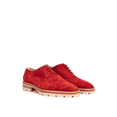 Christian Louboutin Red Suede Leather Oxfords And Derby -   -  Christian Louboutin.