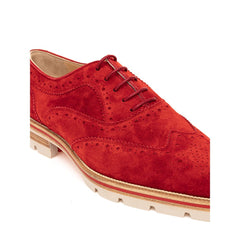 Christian Louboutin Red Suede Leather Oxfords And Derby -   -  Christian Louboutin.