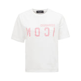 DsquaredΒ² Elegant Cotton White Tee for Stylish Women -   -  DsquaredΒ².